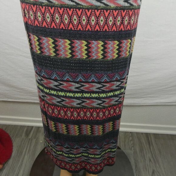 Coin 1804 Maxi Skirt Boho Festival Western Southwestern Print Side Slits Medium - Picture 3 of 8